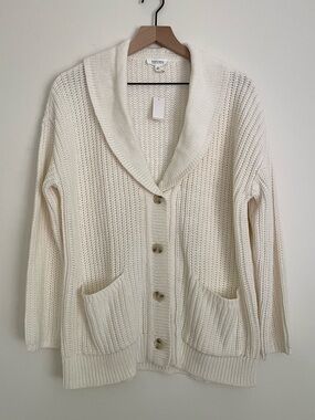 Haven Well Within Cream Shawl-Collar Button Cardigan